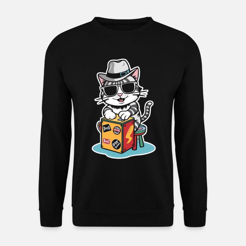 Cajon-Schlagzeuger - Unisex Pullover - Schwarz