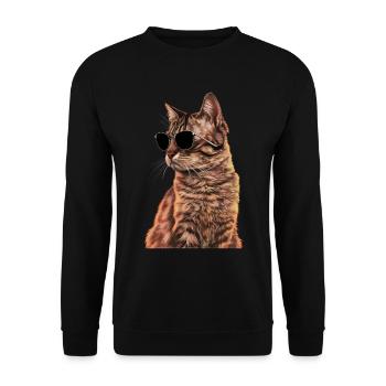Sonnenbrillen für American Wirehair Geschenk - Unisex Pullover - Schwarz - Vorne - Alina (178cm) & Michal (187cm)