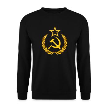 Sowjetunion Kommunismus USSR UDSSR Russland - Unisex Pullover - Schwarz - Vorne - Alina (178cm) & Michal (187cm)
