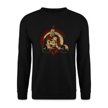 Training shirt for strength athletes and weightlifters - Unisex Sweatshirt - black - Front - Alina (178cm) & Michal (187cm)