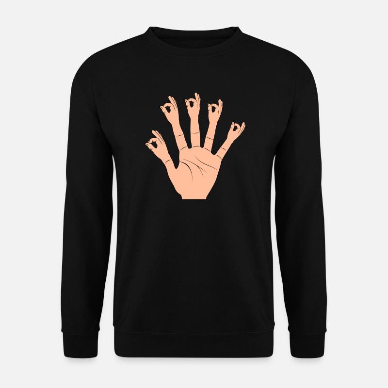 reingeschaut reingeguckt streich witz lustig gift - Unisex Pullover - Schwarz