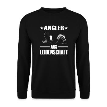 Angeln - Unisex Pullover - Schwarz - Vorne - Alina (178cm) & Michal (187cm)