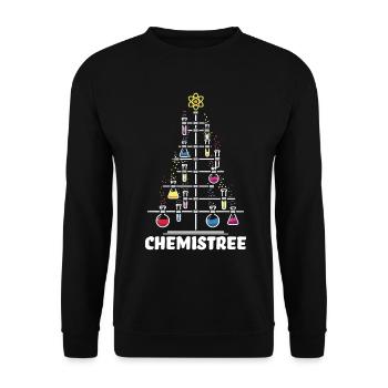 OH Chemistree cadeau de chimie de Noël - Sweat-shirt Unisexe - noir - Devant - Alina (178cm) & Michal (187cm)