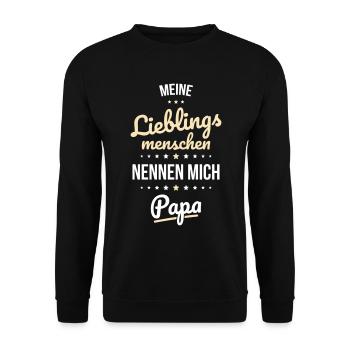 My favorite people call me Daddy Father's Day - Unisex Sweatshirt - black - Front - Alina (178cm) & Michal (187cm)