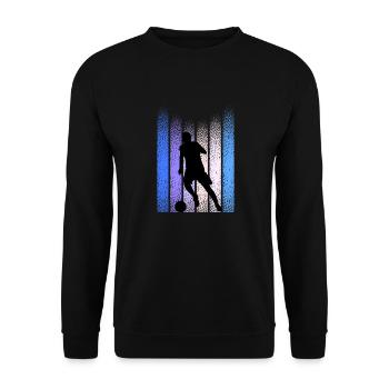 Vintage Retro Fußball - Unisex Pullover - Schwarz - Vorne - Alina (178cm) & Michal (187cm)