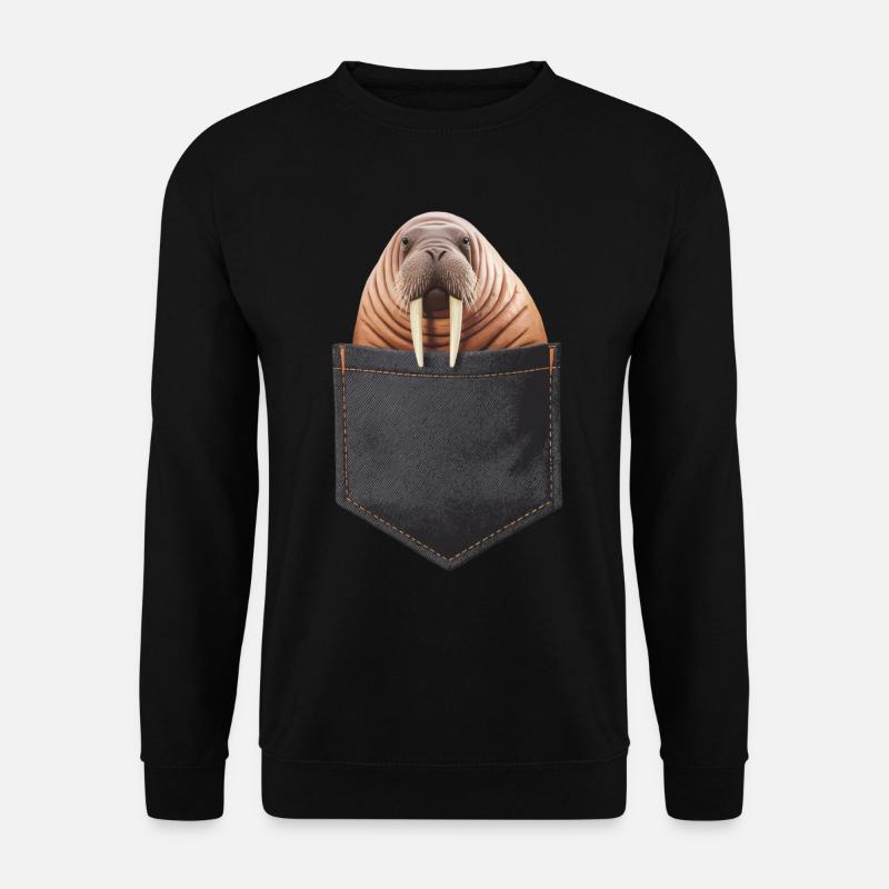 Walross - Unisex Pullover - Schwarz
