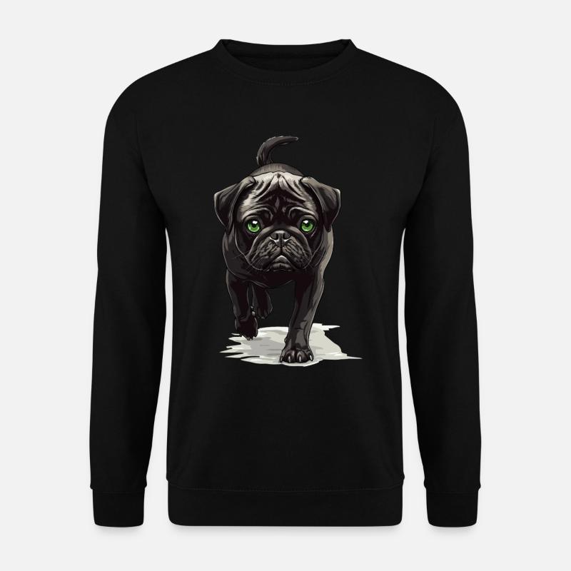 Mops - Unisex Pullover - Schwarz
