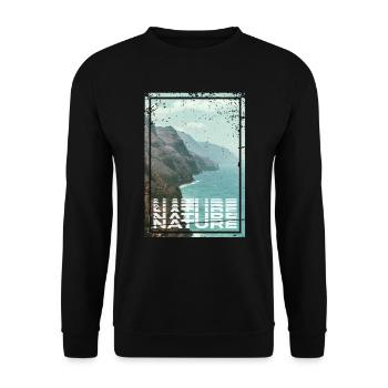 Nature - Unisex Pullover - Schwarz - Vorne - Alina (178cm) & Michal (187cm)