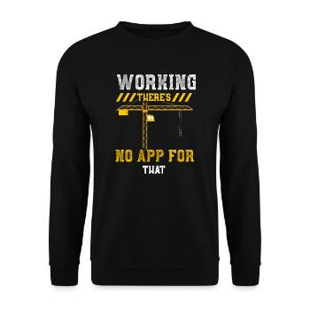 Travailler Il n’y a pas d’application pour ça - Sweat-shirt Unisexe - noir - Devant - Alina (178cm) & Michal (187cm)