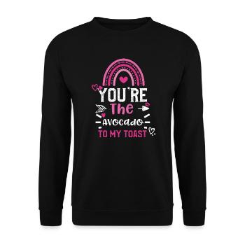 Tu es l’avocat à mon toast - Sweat-shirt Unisexe - noir - Devant - Alina (178cm) & Michal (187cm)