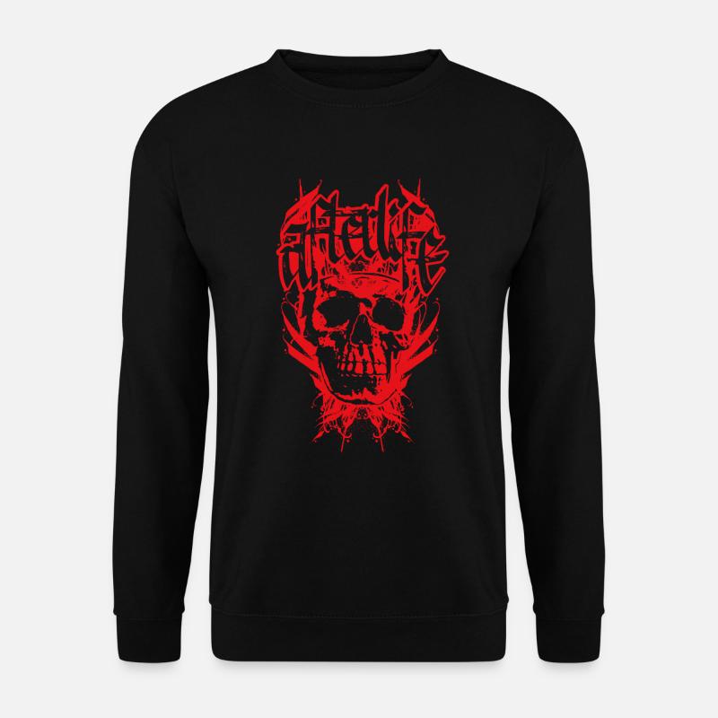 Dark Skull Calligraphy Design - Unisex Sweatshirt - black