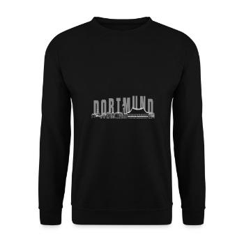 Dortmund Skyline - Unisex Sweatshirt - black - Front - Alina (178cm) & Michal (187cm)