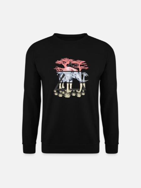 Savannah wise elephant - Unisex Sweatshirt - black
