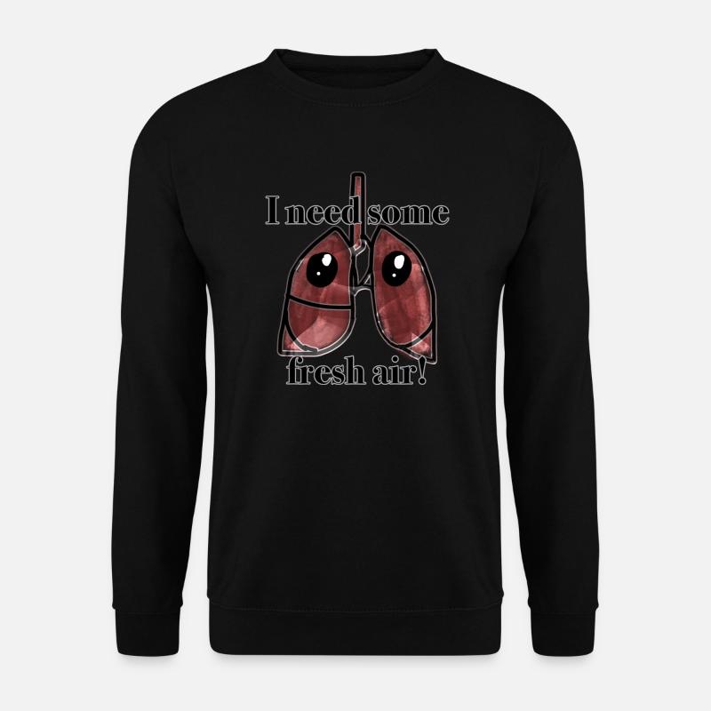 Lungen biologie - Unisex Pullover - Schwarz