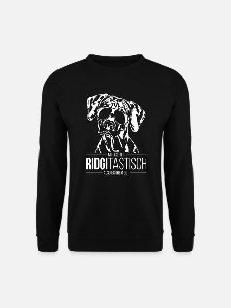 RIDGITASTISCH Rhodesian Ridgeback Spruch Wilsigns - Unisex Pullover - Schwarz