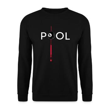 Billiards billiard ball 8ball pool - Unisex Sweatshirt - black - Front - Alina (178cm) & Michal (187cm)