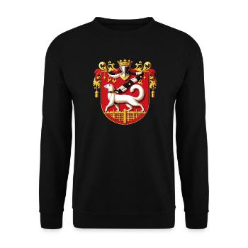 Emblème de Saint Malo Souvenir Bretagne - Sweat-shirt Unisexe - noir - Devant - Alina (178cm) & Michal (187cm)