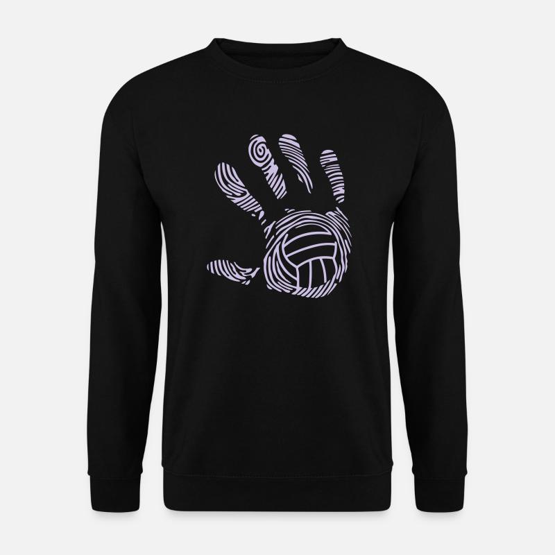 volleyball wasserball hand aufdruck 9_11 - Unisex Pullover - Schwarz