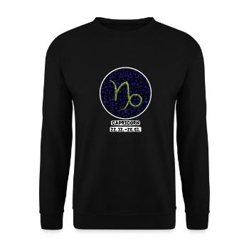 Capricorn 22.01-20.01 - Unisex Pullover - Schwarz - Vorne - Alina (178cm) & Michal (187cm)
