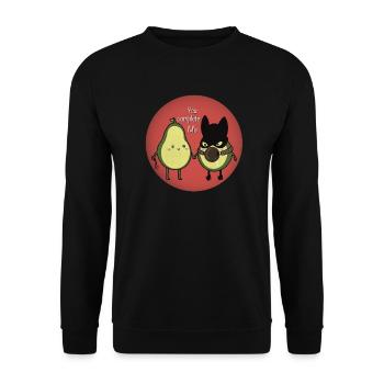 Couple vegan - Sweat-shirt Unisexe - noir - Devant - Alina (178cm) & Michal (187cm)