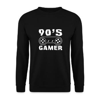 Die 90er Jahre waren verdammt cool - Unisex Pullover - Schwarz - Vorne - Alina (178cm) & Michal (187cm)