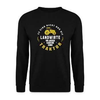 Es Sind Nicht Nur Die Landwirte Unterstützen Demo - Unisex Pullover - Schwarz - Vorne - Alina (178cm) & Michal (187cm)