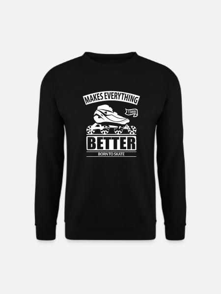 Born To Skate Shirt & Geschenk - Unisex Pullover - Schwarz