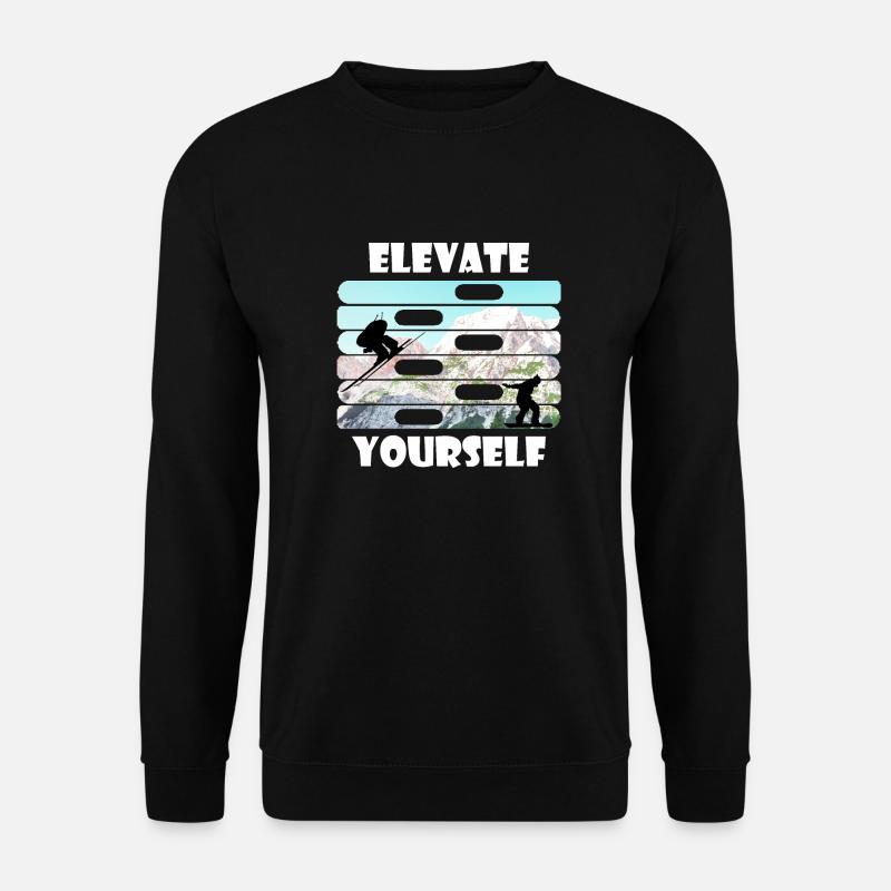 Elevate Wintersport Shirt & Geschenkidee - Unisex Pullover - Schwarz