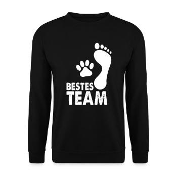 Best Team - Cat Kitten Dog Gassi Mistress - Unisex Sweatshirt - black - Front - Alina (178cm) & Michal (187cm)
