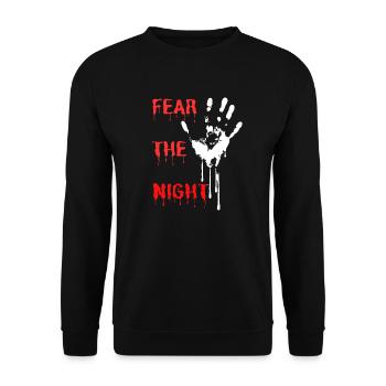 "Fear the Night", Horror and Fear - Unisex Sweatshirt - black - Front - Alina (178cm) & Michal (187cm)