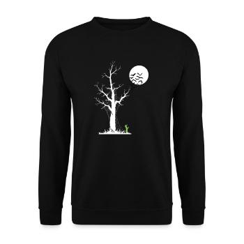 Zombie Tree, Zombie Alarm Clock - Unisex Sweatshirt - black - Front - Alina (178cm) & Michal (187cm)