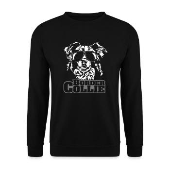 BORDER COLLIE cool - Unisex Pullover - Schwarz - Vorne - Alina (178cm) & Michal (187cm)