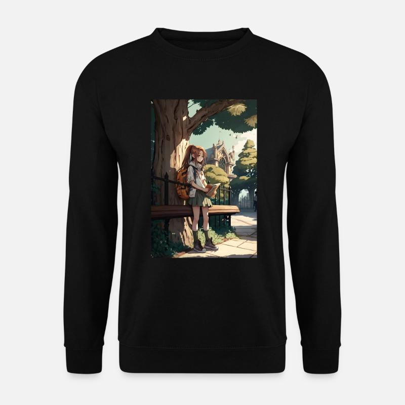 Anime Mädchen Manga Geschenk - Unisex Pullover - Schwarz