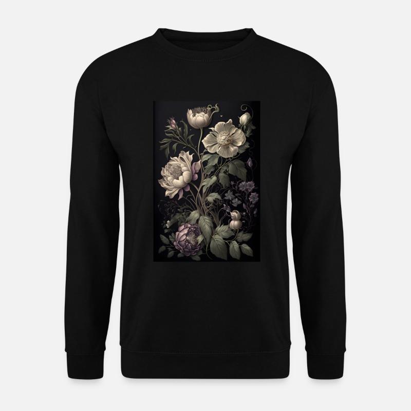 Blumen Gemälde Geschenk - Unisex Pullover - Schwarz