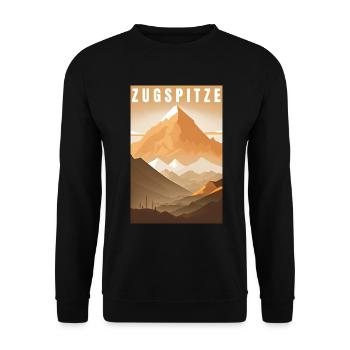 Zugspitze Alpes Randonnée Montagne Cadeau - Sweat-shirt Unisexe - noir - Devant - Alina (178cm) & Michal (187cm)