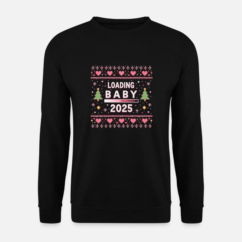 Ich werde Große Schwester 2025 Verkündung - Unisex Pullover - Schwarz