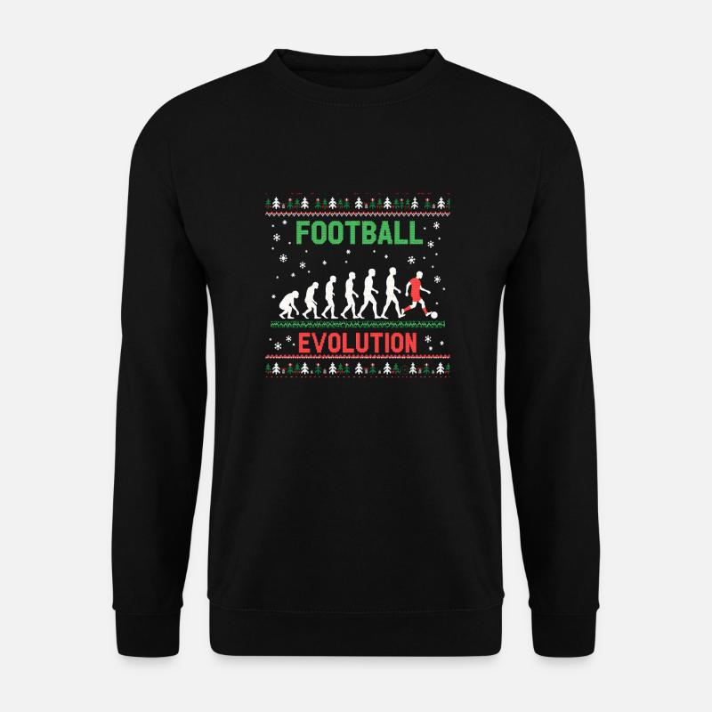 Evolution Fußball | Fußballspieler - Unisex Pullover - Schwarz