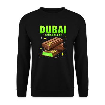 Chocolat de Dubaï - Drôle de dicton - Sweat-shirt Unisexe - noir - Devant - Alina (178cm) & Michal (187cm)