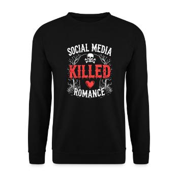 Relationship Drama - Social Media - Unisex Sweatshirt - black - Front - Alina (178cm) & Michal (187cm)