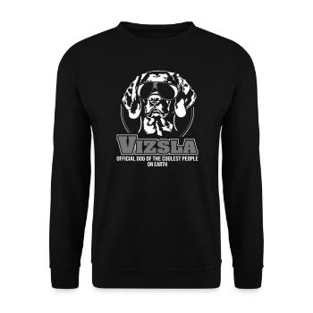 VIZSLA coolest people - Unisex Sweatshirt - black - Front - Alina (178cm) & Michal (187cm)