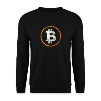 BITCOIN CRYPTO BTC FAN - Unisex Sweatshirt - black - Front - Alina (178cm) & Michal (187cm)