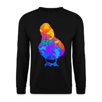 Canard Canard Colvert Enterich Silhouette Cadeau - Sweat-shirt Unisexe - noir - Devant - Alina (178cm) & Michal (187cm)