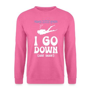 Je descends Funny Diving - Sweat-shirt Unisexe - rose - Devant
