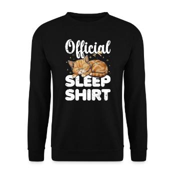 Katze Kätzchen Offizielles Schlafshirt Faul Relax - Unisex Pullover - Schwarz - Vorne - Alina (178cm) & Michal (187cm)