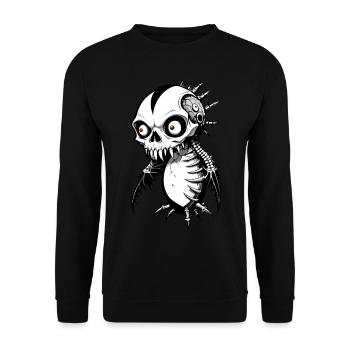 Penguin Skull // Skull Arctic Penguin FS0034 - Unisex Sweatshirt - black - Front - Alina (178cm) & Michal (187cm)
