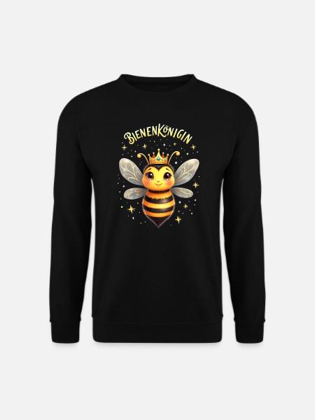 Bienenkönigin Kostüm Biene Karneval Fasching süß - Unisex Pullover - Schwarz