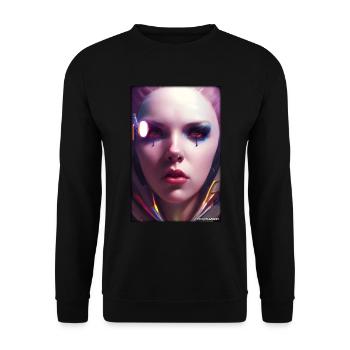 Cyber Goth Woman Future Technology Science - Unisex Sweatshirt - black - Front - Alina (178cm) & Michal (187cm)