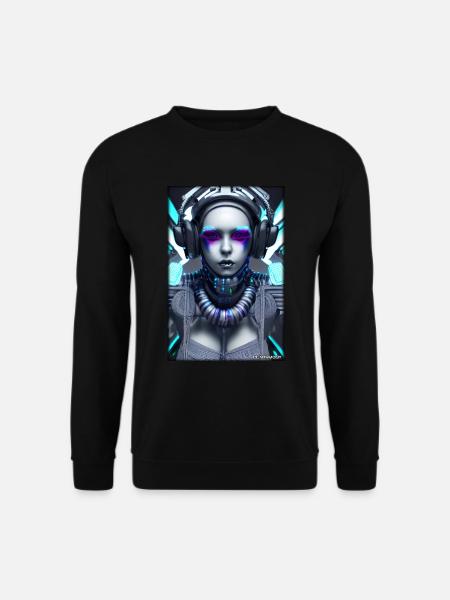 Cyber Goth Woman Future Technology Science - Unisex Sweatshirt - black