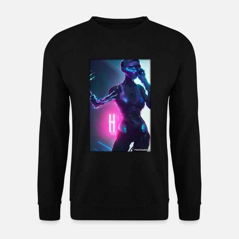 Robot Future Science Sci-Fi Machine - Unisex Sweatshirt - black