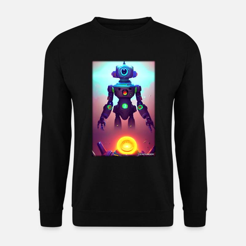 Robot Future Science Sci-Fi Machine - Unisex Sweatshirt - black